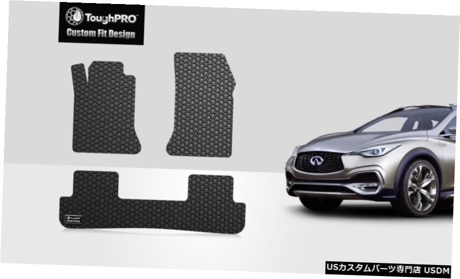 Floor Mat ToughPROフロアマットブラックインフィニティQX30オールウェザーカスタムフィット2017-2020 ToughPRO Floor Mats Black For Infiniti QX30 All Weather Custom Fit 2017-2020 【並行輸入品】