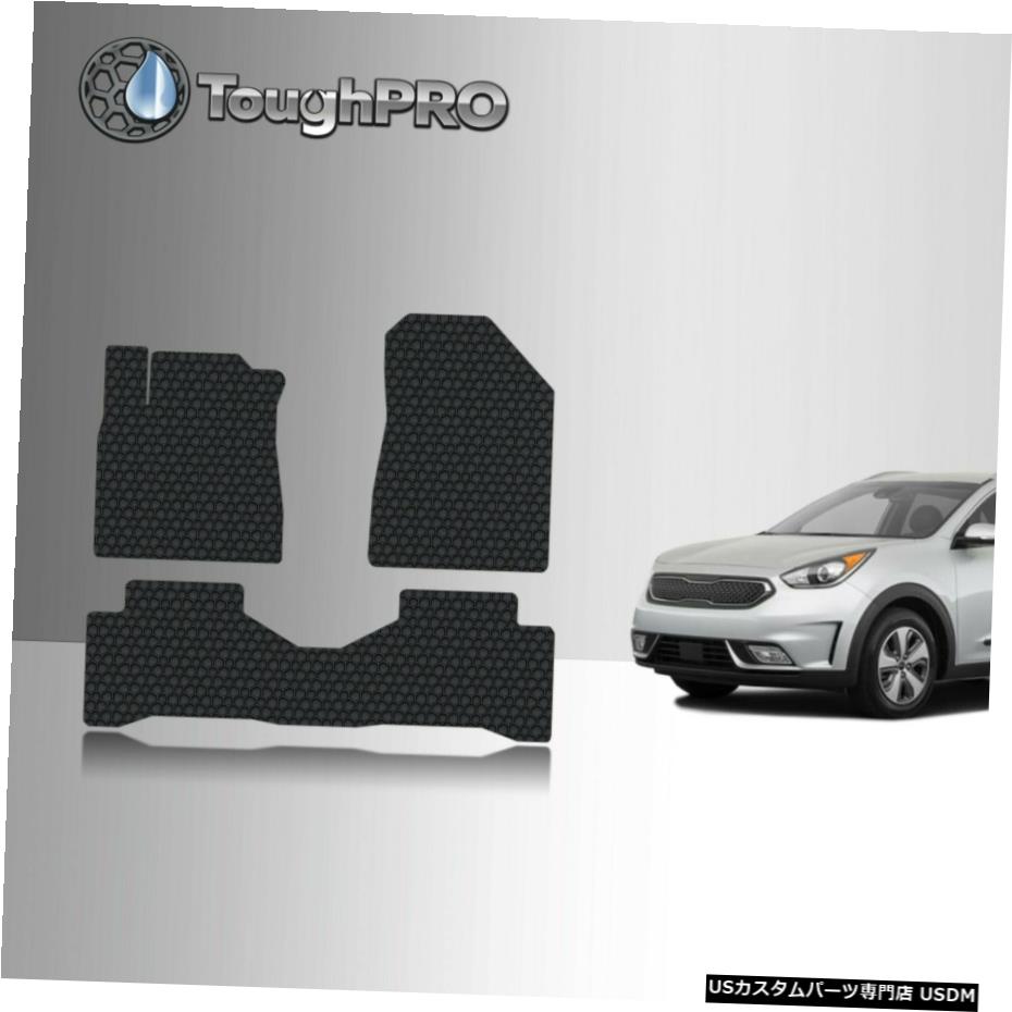 Floor Mat ToughPROフロアマットブラックKIANIROプラグインハイブリッドオールウェザー2018-2021 ToughPRO Floor Mats Black For KIA NIRO Plug-In Hybrid All Weather 2018-2021 【並行輸入品】