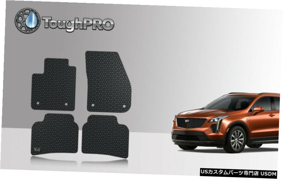 Floor Mat ToughPROフロアマットブラックキャデラックXT4オールウェザーカスタムフィット2019-2021 ToughPRO Floor Mats Black For Cadillac XT4 All Weather Custom Fit 2019-2021 【並行輸入品】