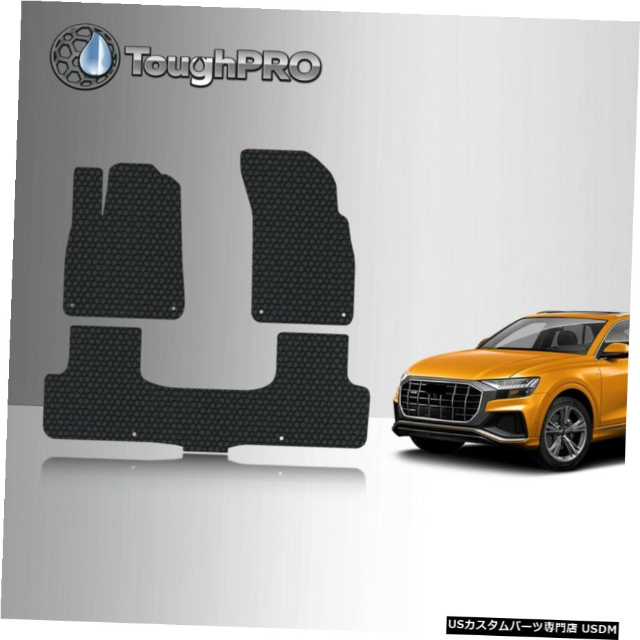 Floor Mat ToughPROフロアマットブラック、アウディQ8オールウェザーカスタムフィット2019-2021 ToughPRO Floor Mats Black For Audi Q8 All Weather Custom Fit 2019-2021 【並行輸入品】