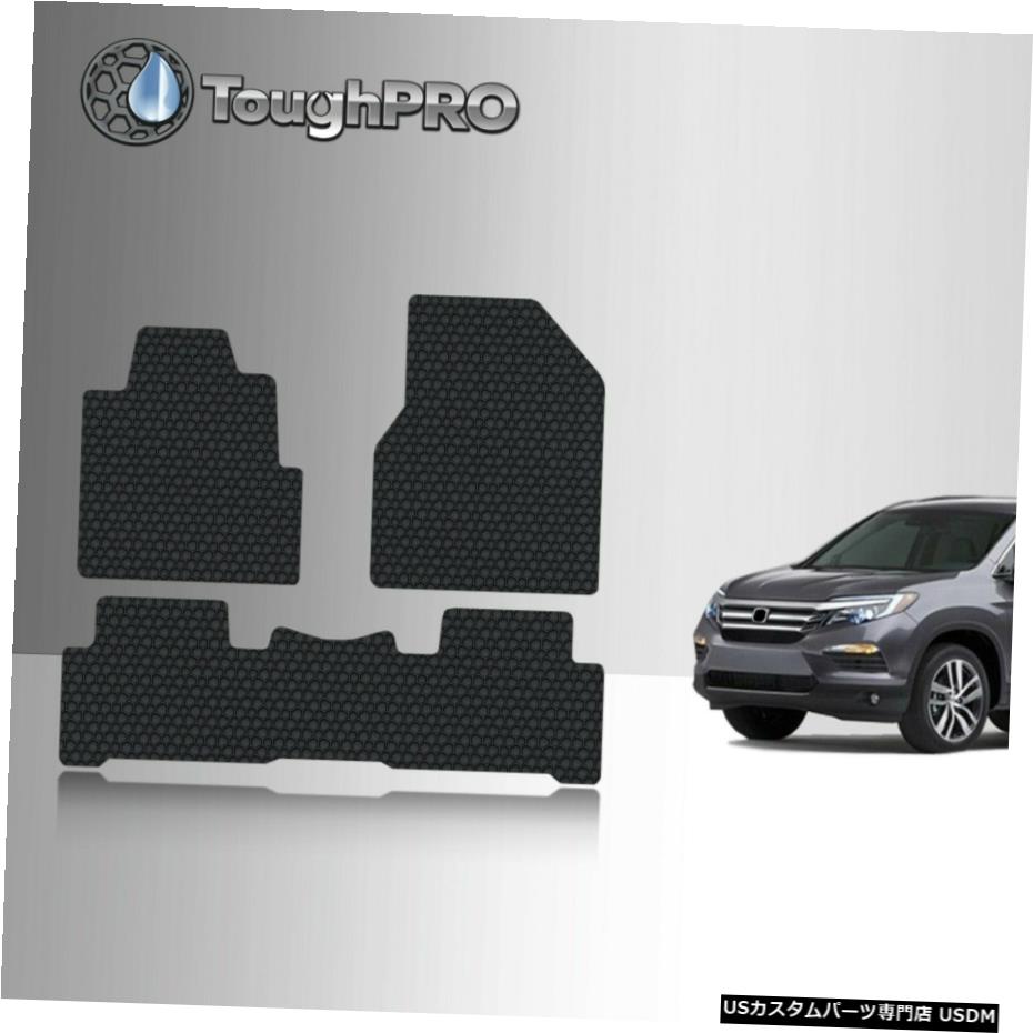 Floor Mat ホンダパイロットオールウェザーカスタムフィット2009-2015 ToughPRO Floor Mats Black For Honda Pilot All Weather Custom Fit 2009-2015 【並行輸入品】