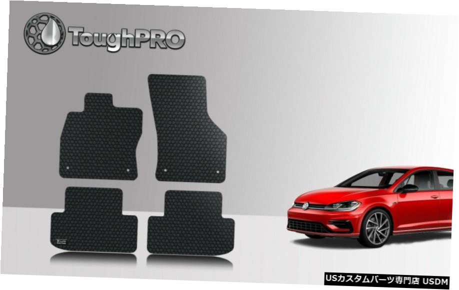 Floor Mat ToughPROフロアマットブラックフォルクスワーゲンゴルフRオールウェザーカスタムフィット2016-2019 ToughPRO Floor Mats Black For Volkswagen Golf R All Weather Custom Fit 2016-2019 【並行輸入品】