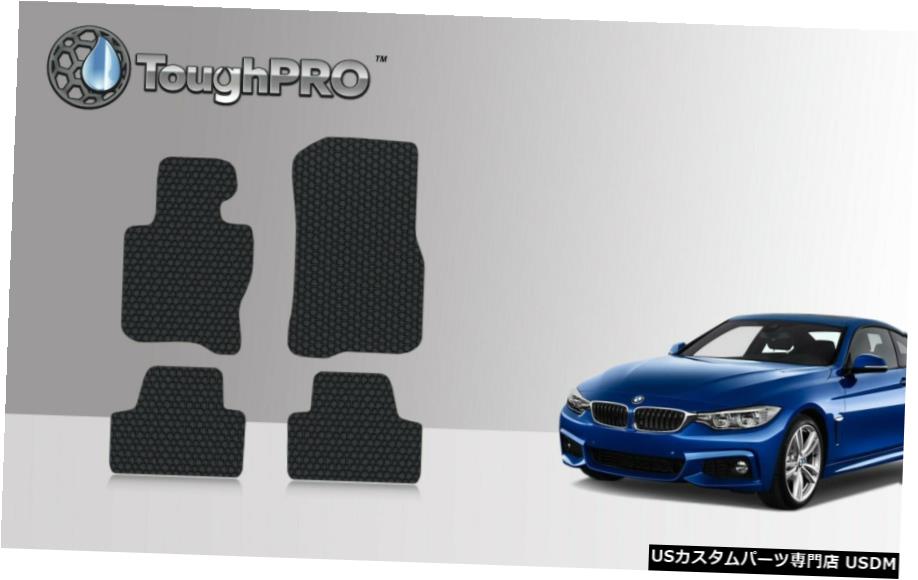 Floor Mat BMW4シリーズコンバーチブルRWD / 2WD 2014-2021用ToughPROフロアマットブラック ToughPRO Floor Mats Black For BMW 4 Series Convertible RWD/2WD 2014-2021 【並行輸入品】