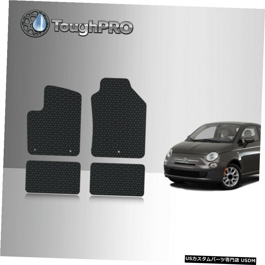 Black Mats Fiat Mat Mats 内装パーツ 店 Toughpro その他 Toughproフロアマットブラックフィアット500オールウェザーカスタムフィット12 パーツ All Fit 車用品 500 内装パーツ 車用品 バイク用品 12 World倉庫 Custom Weather For Floor