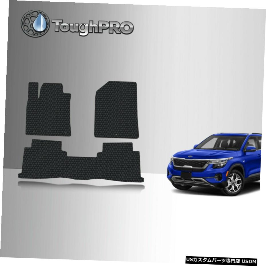 Floor Mat ToughPROフロアマットブラックKIAセルトス3ピースオールウェザー2020-2021 ToughPRO Floor Mats Black For KIA Seltos 3 Piece All Weather 2020-2021 【並行輸入品】