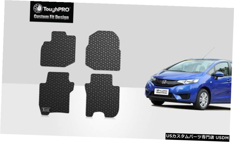 Floor Mat ホンダフィットオールウェザーカスタムフィット2007-2008 ToughPRO Floor Mats Black For Honda Fit All Weather Custom Fit 2007-2008 【並行輸入品】