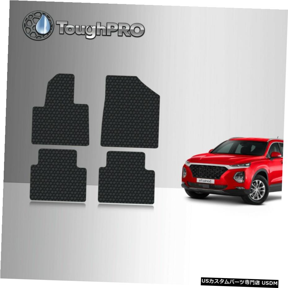 Floor Mat ToughPROフロアマットブラックヒュンダイサンタフェXLオールウェザー2019 ToughPRO Floor Mats Black For Hyundai Santa Fe XL All Weather 2019 【並行輸入品】
