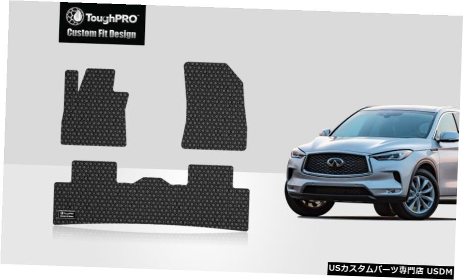 Floor Mat ToughPROフロアマットブラックインフィニティQX50オールウェザーカスタムフィット2019-2021 ToughPRO Floor Mats Black For Infiniti QX50 All Weather Custom Fit 2019-2021 【並行輸入品】
