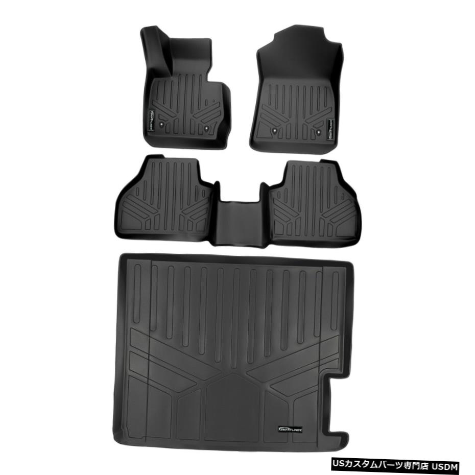 Floor Mat Smartliner全天候型フロアマットとカーゴライナーが11-17BMW X3用に黒に設定 Smartliner All Weather Floor Mats And Cargo Liner Set Black For 11-17 BMW X3 【並行輸入品】