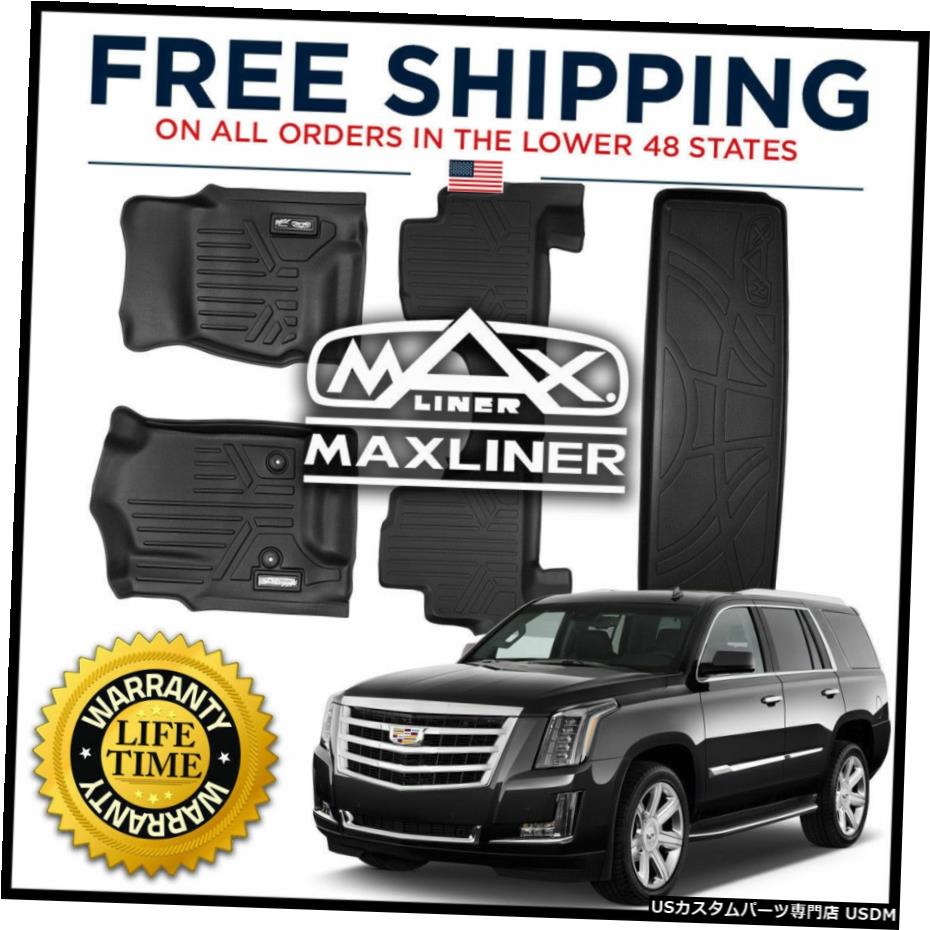 Floor Mat MaxLinerカスタムオールウェザー1st2nd /カーゴフロアマットブラック2015-2020エスカレード MaxLiner Custom All Weather 1st 2nd/Cargo Floor Mat Black for 2015-2020 Escalade 【並行輸入品】