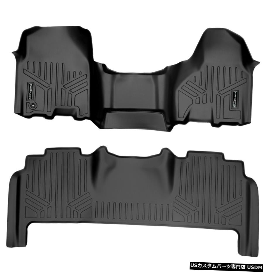 Floor Mat Smartlinerフロアマットセットブラック2010-2012ダッジラムメガキャブベンチシート付き Smartliner Floor Mats Set Black for 2010-2012 Dodge Ram Mega Cab W/ Bench Seats 【並行輸入品】