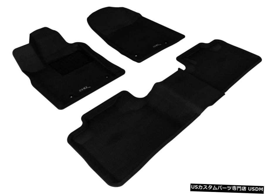 Floor Mat カグーオールウェザーカスタムフィットライナーブラック1列目と2列目フロアマットL1DG01301509 Kagu All Weather Custom Fit Liners Black 1st And 2nd Row Floor Mats L1DG01301509 【並行輸入品】