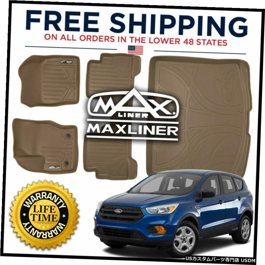 Floor Mat MaxLinerカスタム全天候型1st2 / Cargo Floor Mats Tan for 2013-19 Ford Escape MaxLiner Custom All Weather 1st 2nd/Cargo Floor Mats Tan for 2013-19 Ford Escape 【並行輸入品】