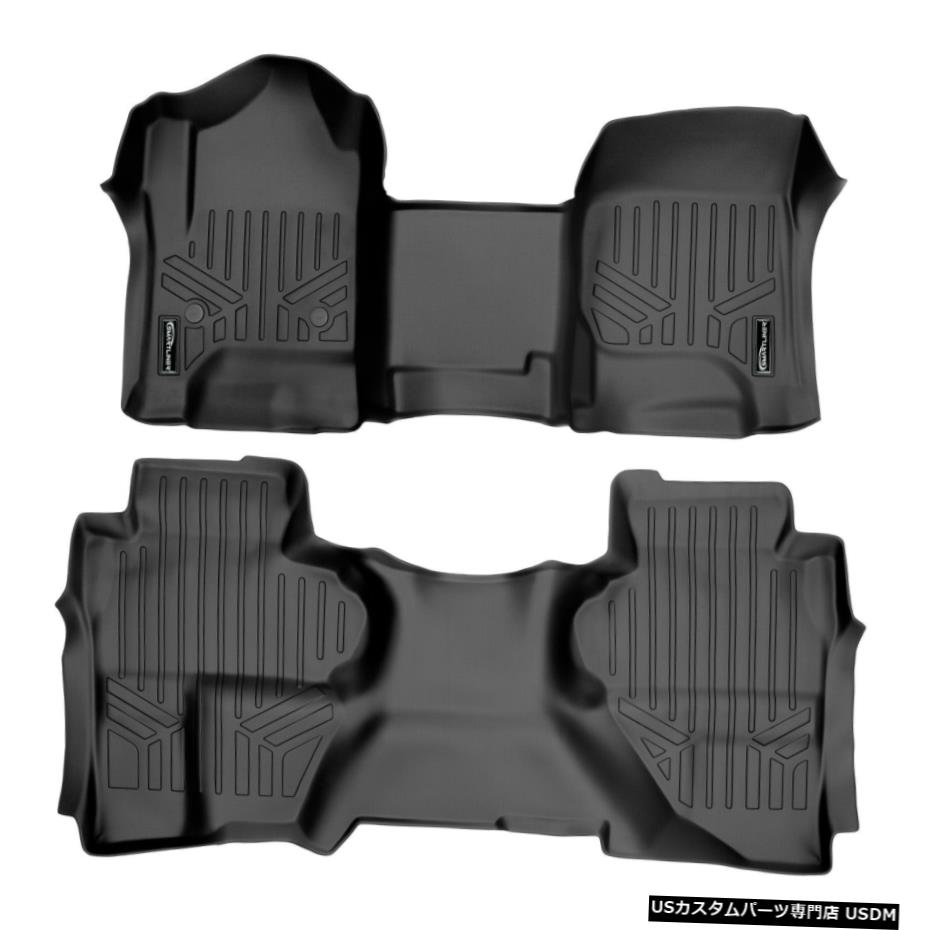 Floor Mat 2014-18 Silverado / Sierra 1500 / 2015-19 2500/3500ダブル用Smartlinerフロアマット Smartliner Floor Mats for 2014-18 Silverado/Sierra 1500/2015-19 2500/3500 Double 【並行輸入品】