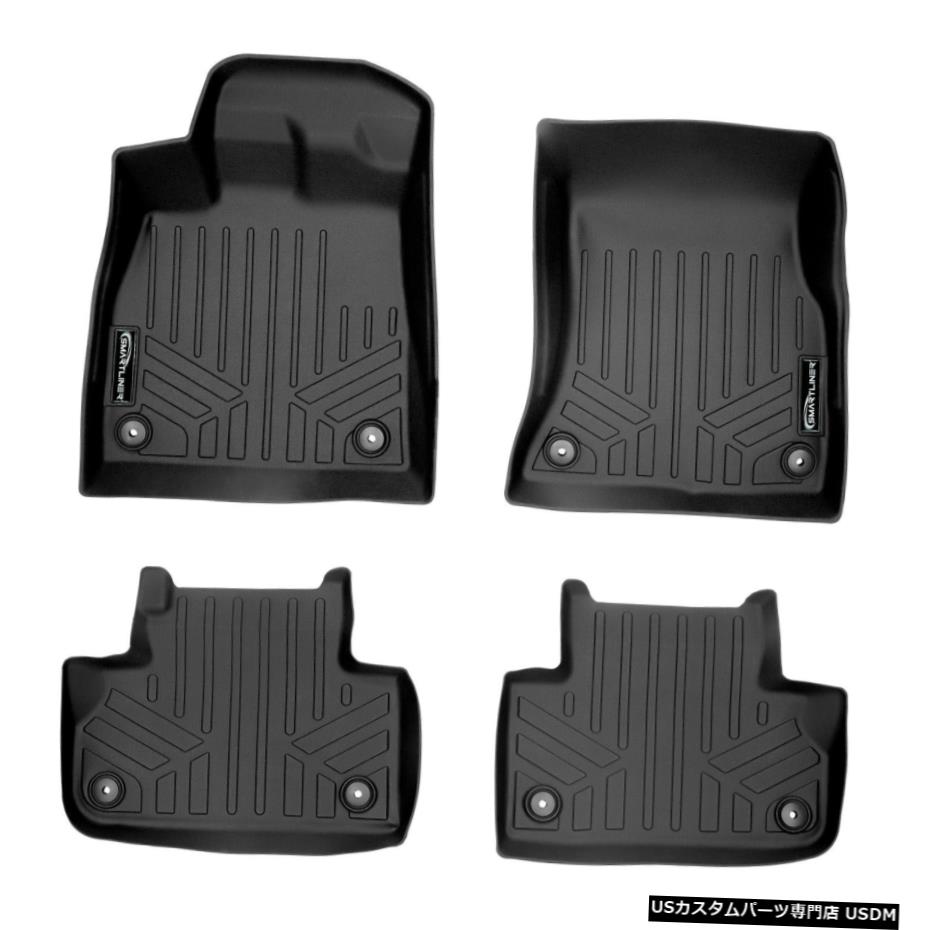 Floor Mat Smartliner All Weather Floor Mats Liners Black Set For 2018-2021 Audi Q5 / SQ5 Smartliner All Weather Floor Mats Liners Black Set For 2018-2021 Audi Q5 / SQ5 【並行輸入品】