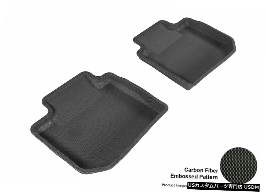 Floor Mat 2012-2018スバルインプレザカグーブラックオールウェザーリアフロアマット For 2012-2018 Subaru Impreza Kagu Black All Weather Rear Floor Mat 【並行輸入品】