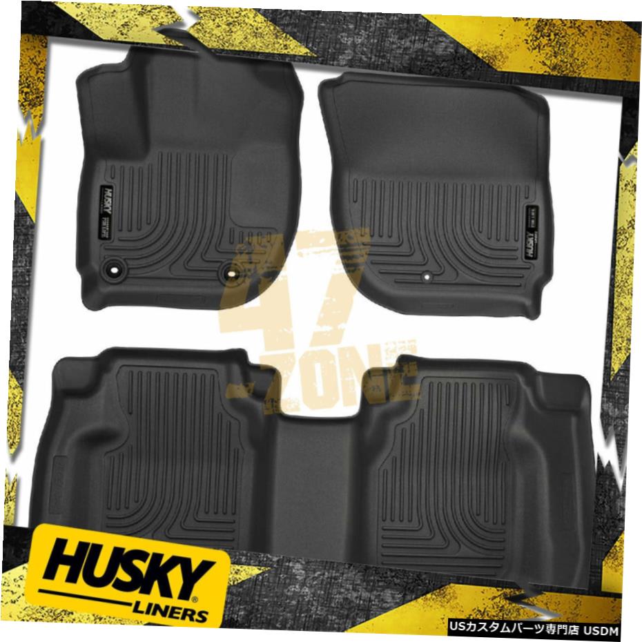 Floor Mat 2015-2019ホンダフィットオールウェザーフロアマットセットブラック For 2015-2019 Honda Fit All Weather Floor Mat Set Black 【並行輸入品】