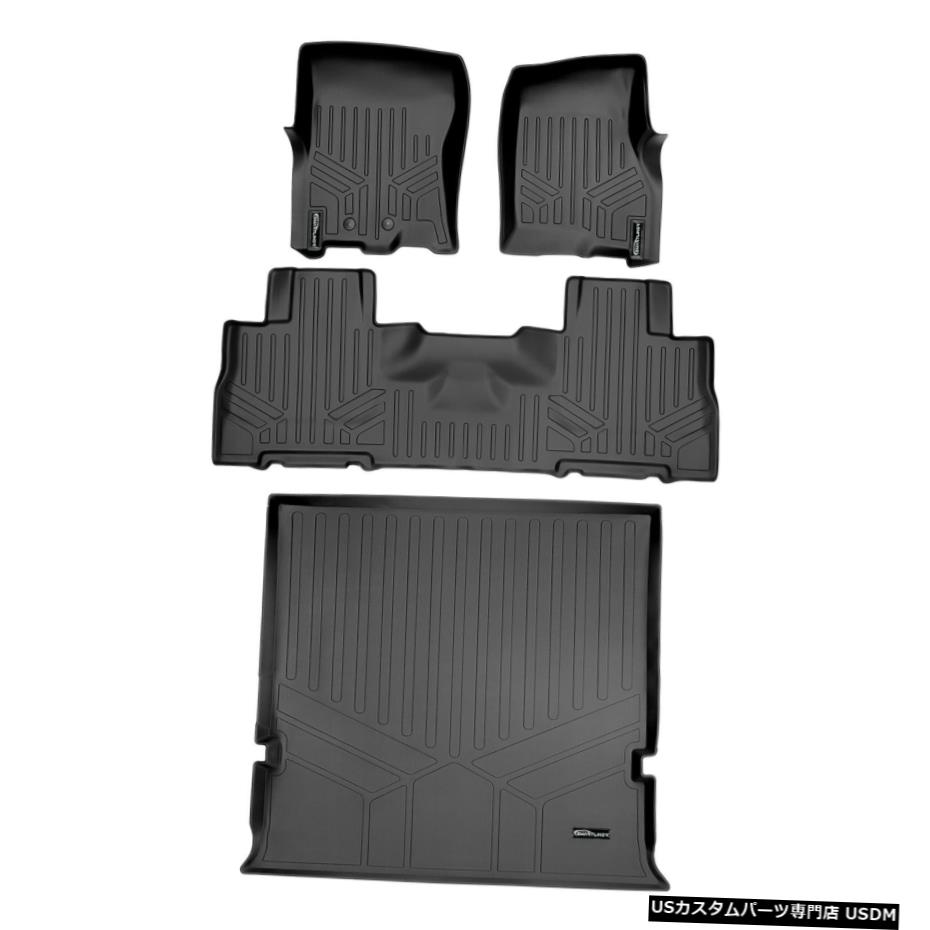 Floor Mat 11-17エクスペディションナビゲーター用の2列目ブラックの後ろのフロアマットとカーゴライナー Floor Mats And Cargo Liner Behind 2nd Row Black for 11-17 Expedition Navigator 【並行輸入品】