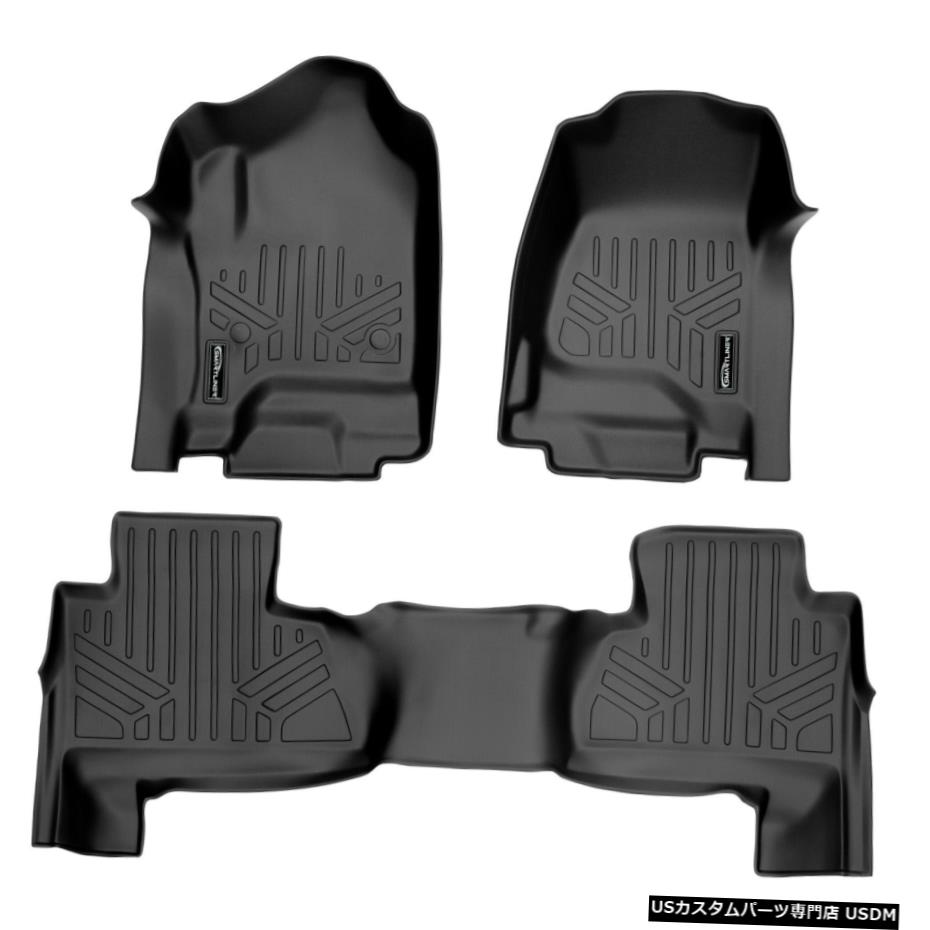 Floor Mat Smartlinerカスタムフィットフロアマットライナーセット2015-20サバーバン/ユーコンXL用ブラック Smartliner Custom Fit Floor Mats Liner Set Black for 2015-20 Suburban/Yukon XL 【並行輸入品】