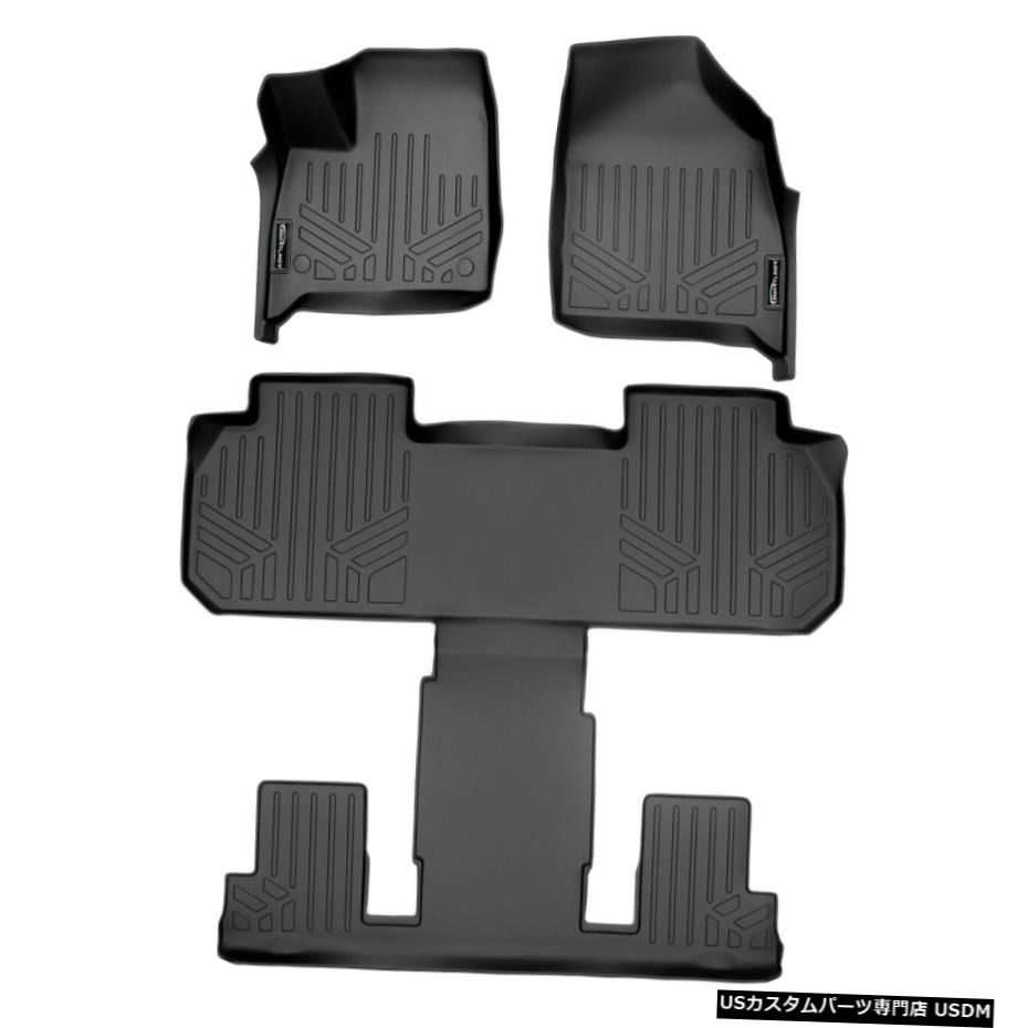 Floor Mat Maxlinerカスタムフィットフロアマット3列セットブラック2018-2021ビュイックエンクレーブ Maxliner Custom Fit Floor Mats 3 Row Set Black For 2018-2021 Buick Enclave 【並行輸入品】
