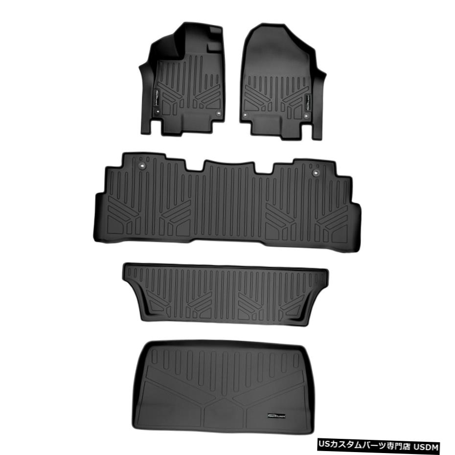 Floor Mat Smartlinerフロアマット2018-21オデッセイの3列目ブラックの後ろに3列の貨物 Smartliner Floor Mats 3 Rows Cargo Behind 3rd Row Black for 2018-21 Odyssey 【並行輸入品】