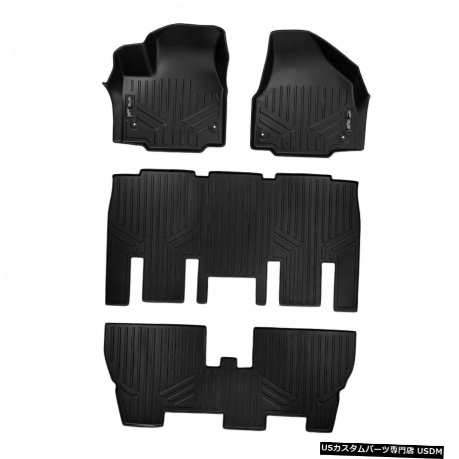 Floor Mat MaxLinerカスタム1st2nd＆3rd Rowフロアマットセットブラック2017-20パシフィカ MaxLiner Custom 1st 2nd & 3rd Row Floor Mats Set Black for 2017-20 Pacifica 【並行輸入品】