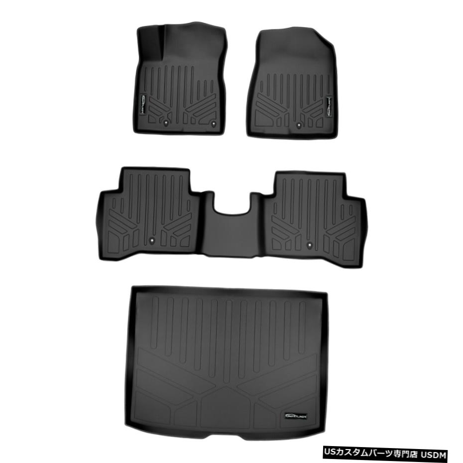 Floor Mat MaxlinerフロアマットカーゴライナーセットブラックforKia Niro 17-20プラグインハイブリッドなし Maxliner Floor Mats cargo liner Set Black For Kia Niro 17-20 No Plug-In Hybrid 【並行輸入品】