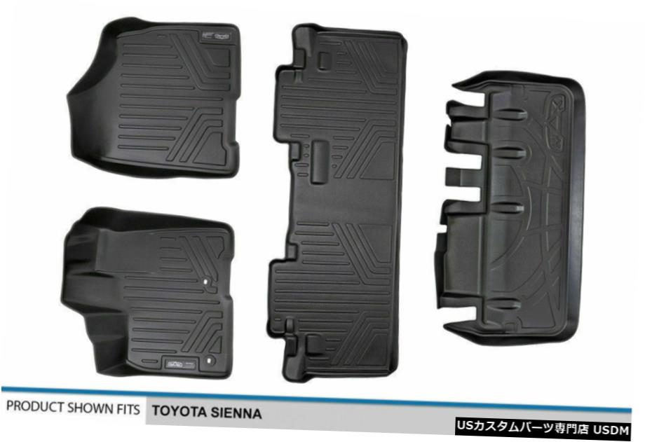 Floor Mat MaxLiner 1st 2nd＆Cargo Mat Black for 13-20 Sienna 8-Passenger W / O Power Seats MaxLiner 1st 2nd & Cargo Mat Black for 13-20 Sienna 8-Passenger W/O Power Seats 【並行輸入品】