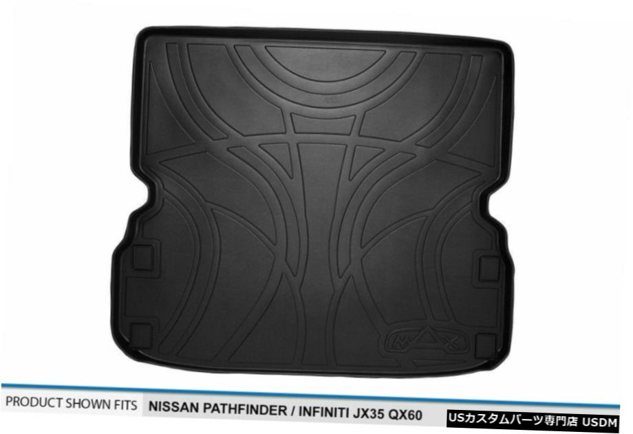 Floor Mat 日産パスファインダー/ JX35 / QX602013-2020用ブラックフロアマットトランクカーゴライナー Black Floor Mat Trunk Cargo Liner For Nissan Pathfinder/JX35/QX60 2013-2020 【並行輸入品】