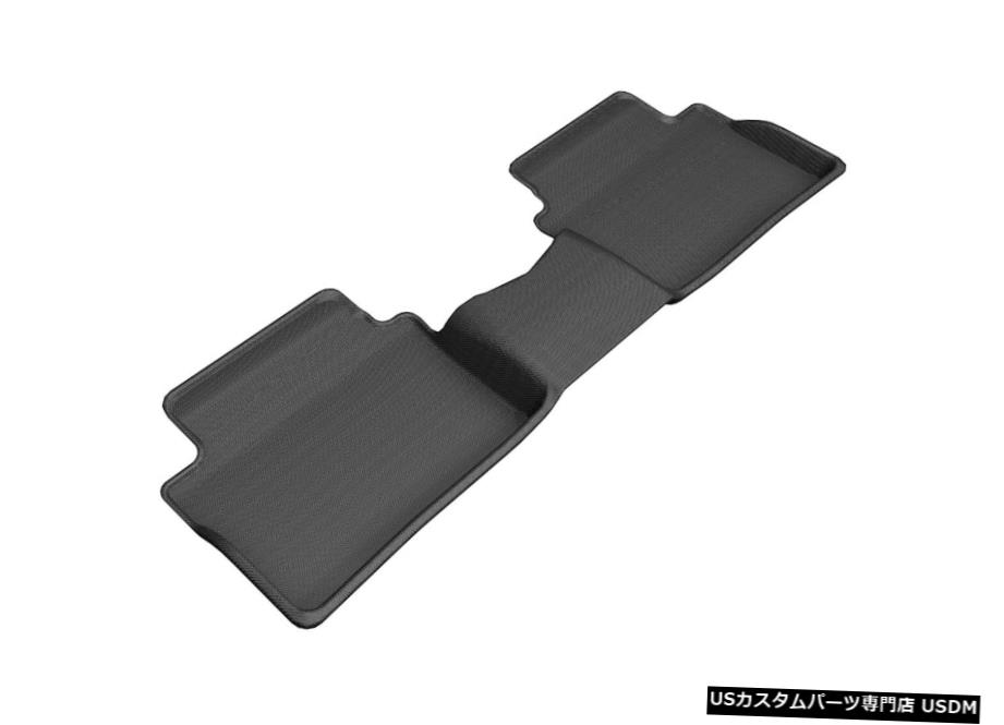 Floor Mat Kagu All-Weather Custom Fit Liners Black 2nd Row Floor Mats for 19-2020 Veloster 【並行輸入品】