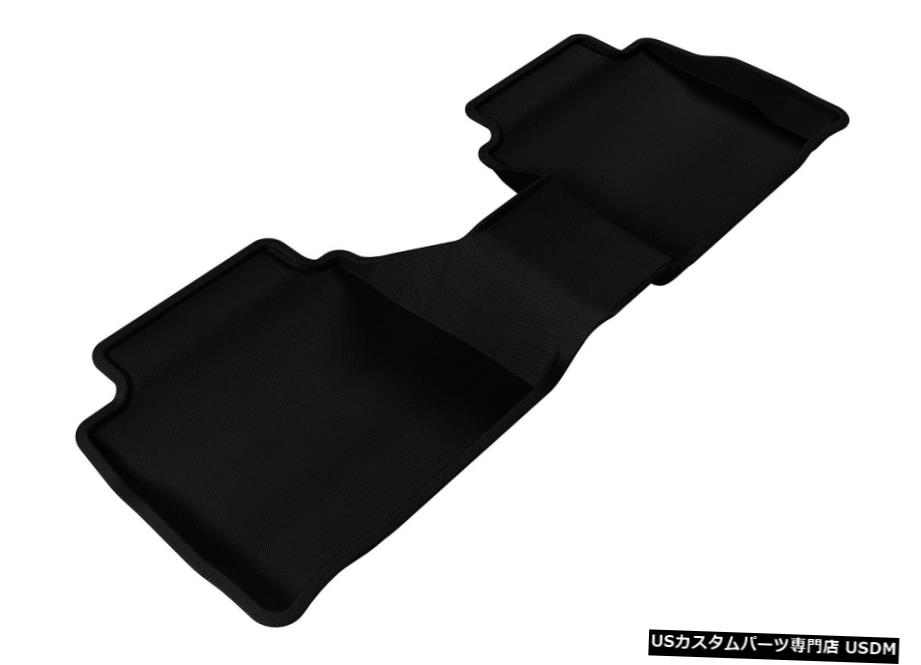 Floor Mat カグー全天候型ライナーブラック2列目フロアマット（13-2020フュージョン/リンカーンMKZ用） Kagu All-Weather Liners Black 2nd Row Floor Mats for 13-2020 Fusion/Lincoln MKZ 【並行輸入品】
