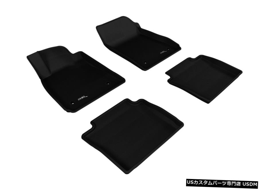 Floor Mat カグー全天候型カスタムフィットライナーブラック1列目および2列目フロアマットL1CH04201509 Kagu All-Weather Custom Fit Liners Black 1st And 2nd Row Floor Mats L1CH04201509 【並行輸入品】