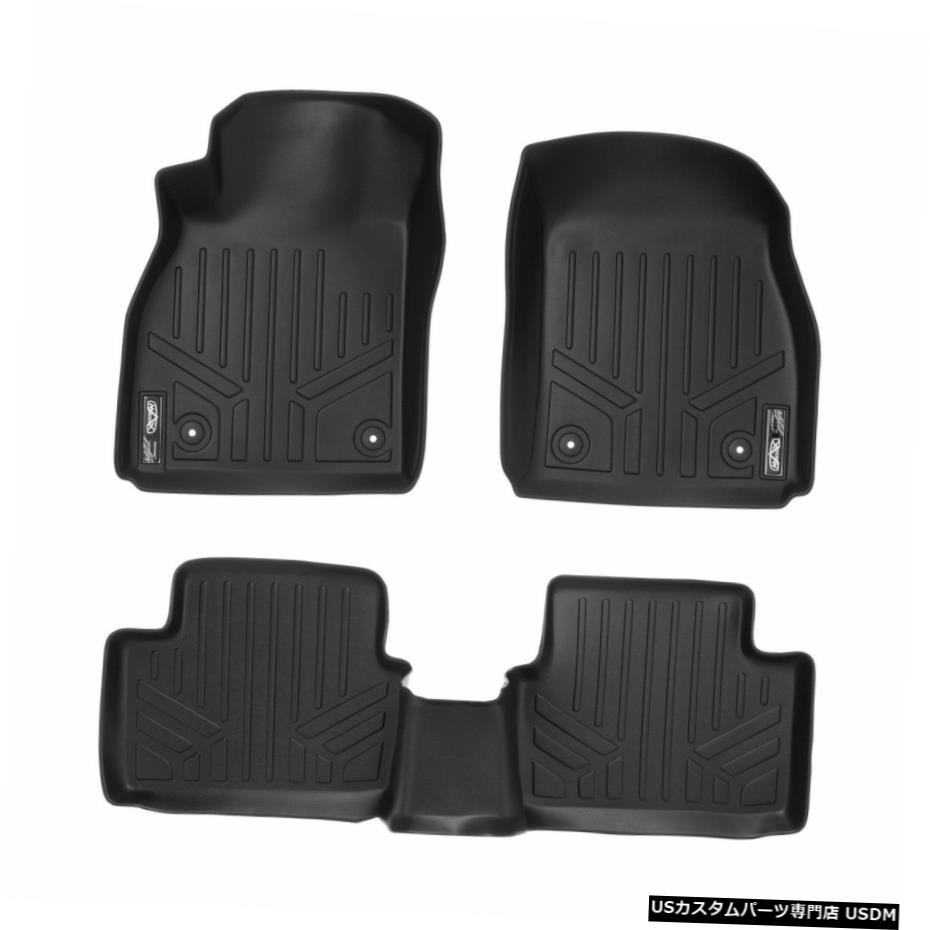 Floor Mat MaxLinerカスタム全天候型1列目/ 2列目フロアマットブラック、13-15シェビーマリブ MaxLiner Custom All Weather 1st/2nd Row Floor Mat Black for 13-15 Chevy Malibu 【並行輸入品】