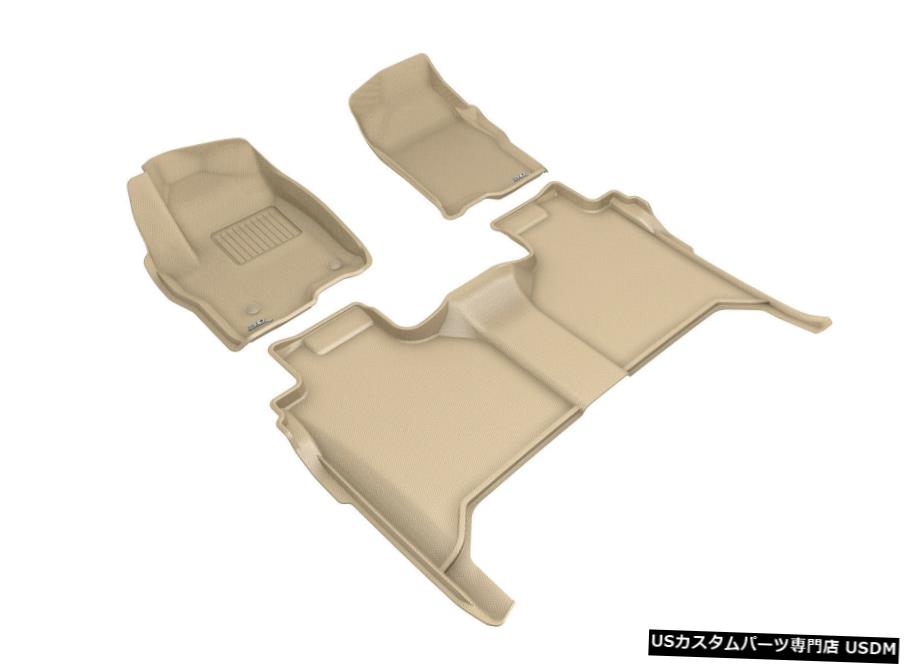 Floor Mat カグー全天候型カスタムフィットライナータン1列目および2列目フロアマットL1GM02501502 Kagu All-Weather Custom Fit Liners Tan 1st And 2nd Row Floor Mats L1GM02501502 【並行輸入品】