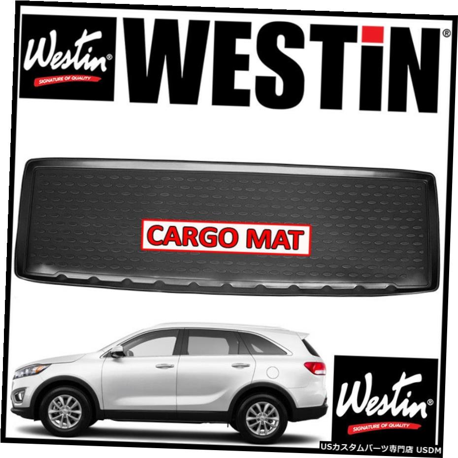 Floor Mat ウェスティンプロファイルカーゴフロアライナーマットは2016-2020年起亜ソレントブラックに適合 Westin Profile Cargo Floor Liner Mat fits 2016-2020 Kia Sorento BLACK 【並行輸入品】