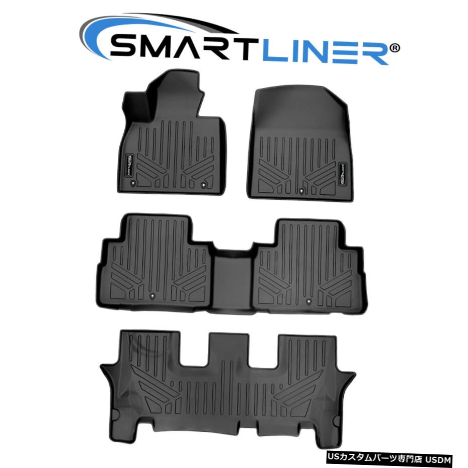 Floor Mat SMARTLINERカスタムフィット3列フロアマットライナーセット2020-2021ヒュンダイパリセード SMARTLINER Custom Fit 3 Row Floor Mat Liner Set for 2020-2021 Hyundai Palisade 【並行輸入品】