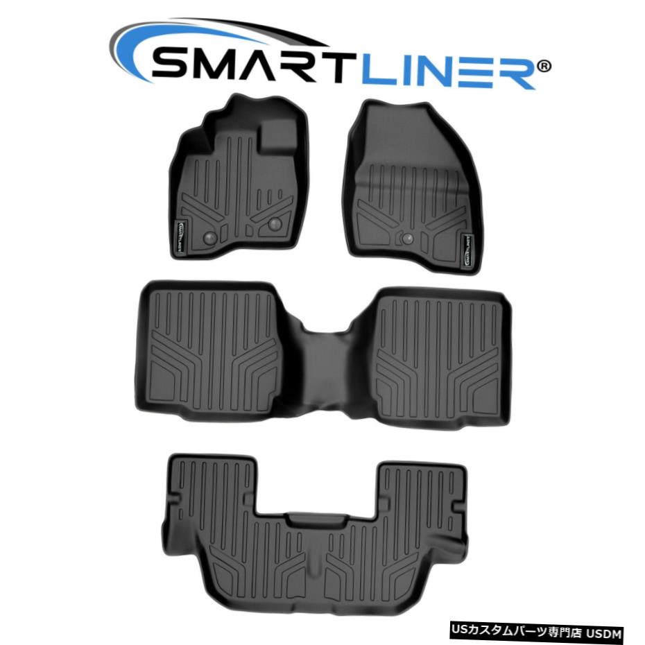 Floor Mat SMARTLINER All Weather 2017-2019フォードエクスプローラーフロアマットライナー3列セットブラック SMARTLINER All Weather 2017-2019 Ford Explorer Floor Mats Liner 3 Row Set Black 【並行輸入品】
