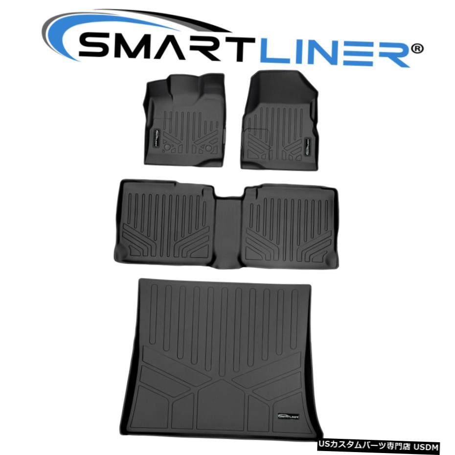 Floor Mat SMARTLINERブラックカスタムフロアマットセット＆カーゴライナー2011-17エクイノックス/テレーン SMARTLINER Black Custom Floor Mat Set & Cargo Liner for 2011-17 Equinox/Terrain 【並行輸入品】