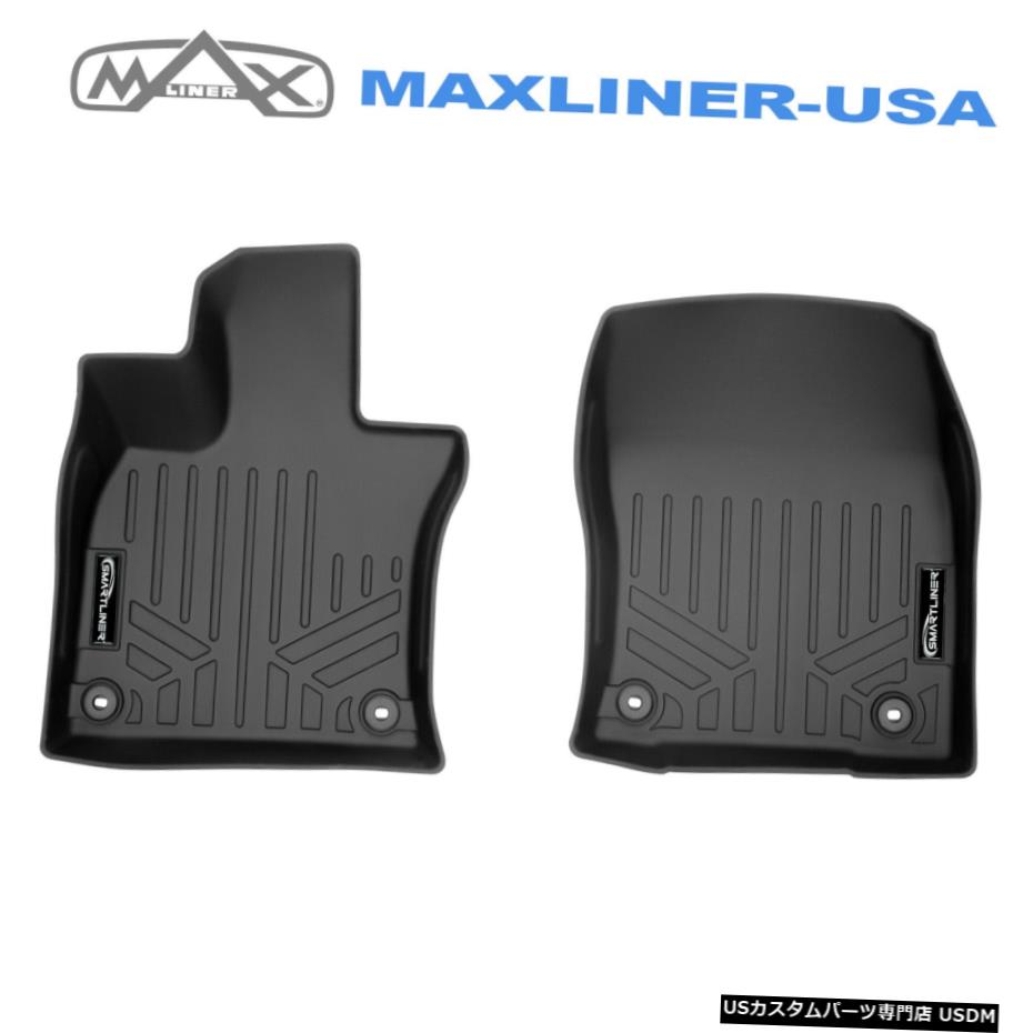 Floor Mat SMARTLINERカスタムフィットフロアマット1列目ライナーブラック2019-2020レクサスUX SMARTLINER Custom Fit Floor Mats 1st Row Liners Black for 2019-2020 Lexus UX 【並行輸入品】