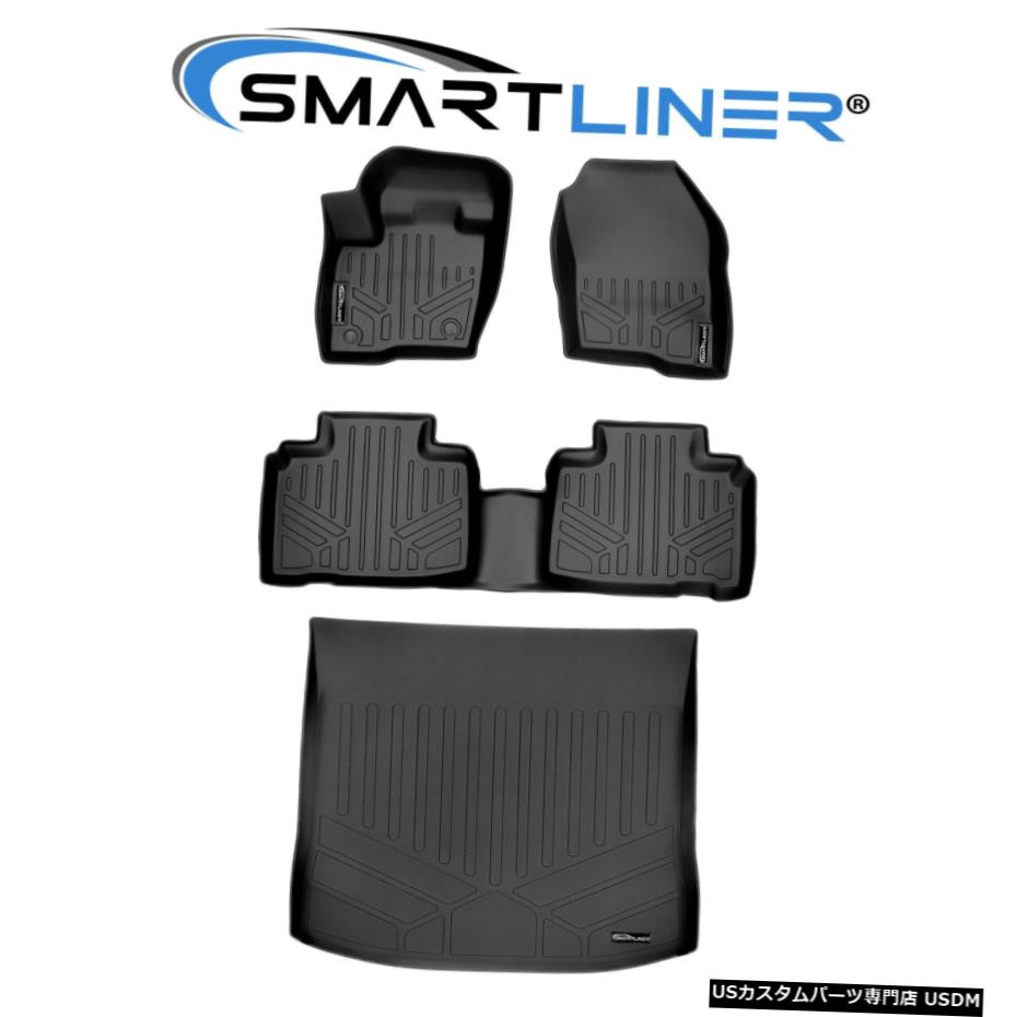 Floor Mat エッジ2015-2020用の全天候型フロアマットセットとカーゴライナーバンドル(ブラック) All Weather Floor Mats Set and Cargo Liner Bundle for Edge 2015-2020 (Black) 【並行輸入品】