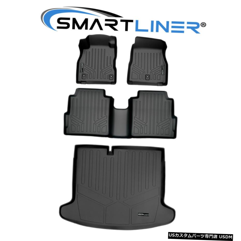 Floor Mat SMARTLINERカスタムフィットフロアマットカーゴライナーセット2018-2020日産キックス SMARTLINER Custom Fit Floor Mats Cargo Liner Set for 2018-2020 Nissan Kicks 【並行輸入品】