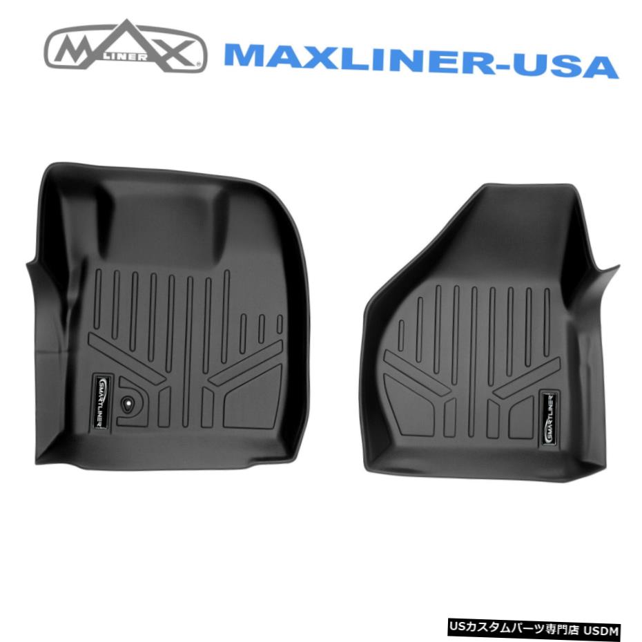 Floor Mat 2008-2010フォードスーパーデューティSMARTLINERカスタムフィットフロアマットライナー1列目ブラック 2008-2010 Ford Super Duty SMARTLINER Custom Fit Floor Mats Liners 1st Row Black 【並行輸入品】