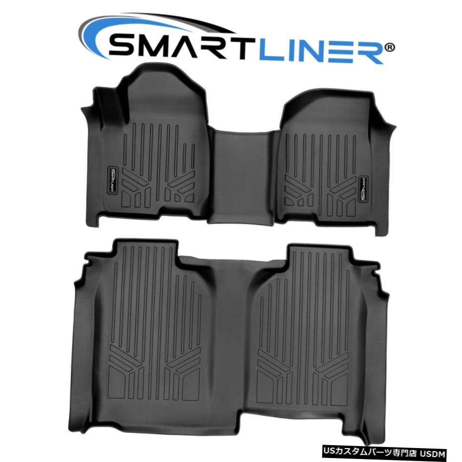 Floor Mat ビニールフロア19シルバラード/シエラ1500クルーキャブベンチ用SMARTLINERフロアマットセット SMARTLINER Floor Mat Set for Vinyl Floor 19 Silverado/Sierra 1500 Crew Cab Bench 【並行輸入品】