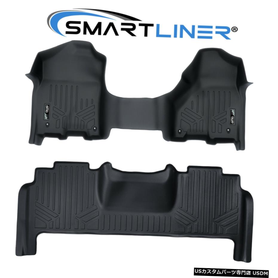 Floor Mat SMARTLINERフロアマットライナーセットブラック2012-2018ラム2500/3500メガキャブ SMARTLINER Floor Mats Liners Set Black For 2012-2018 Ram 2500/3500 Mega Cab 【並行輸入品】