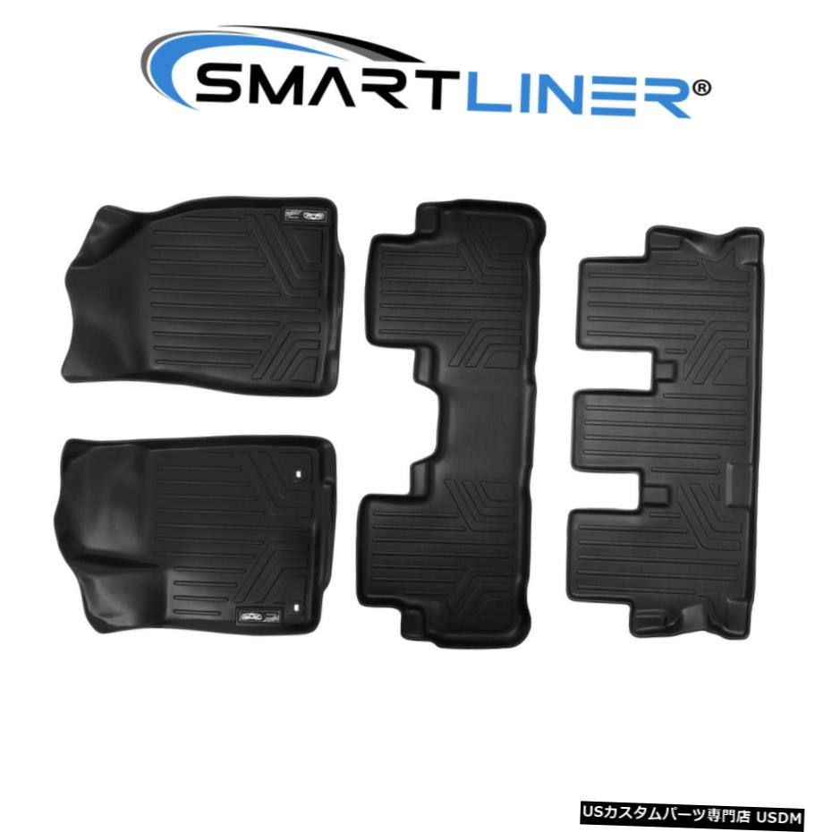 Floor Mat SMARTLINERカスタムフィット3列ブラックフロアマットセット2014-2020トヨタハイランダー SMARTLINER Custom Fit 3 Row Black Floor Mat Set For 2014-2020 Toyota Highlander 【並行輸入品】