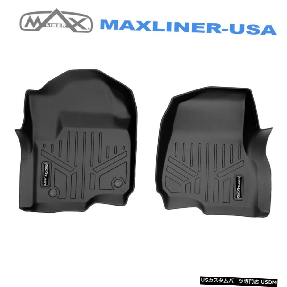 Floor Mat SMARTLINER 2017-2020フォードスーパーデューティー1列目カスタムフィットフロアマットブラック SMARTLINER 2017-2020 Ford Super Duty 1st Row Custom Fit Floor Mats Black 【並行輸入品】