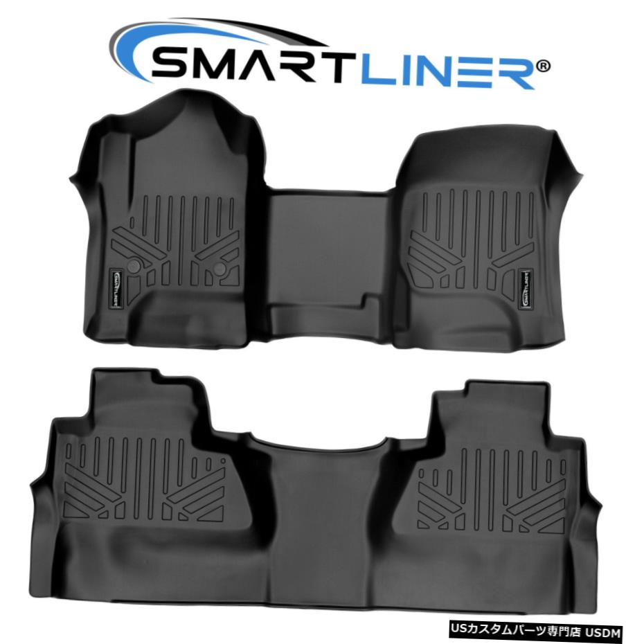 Floor Mat SMARTLINERフロアマットライナーシボレートラッククルーキャブのこぶの上（黒） SMARTLINER Floor Mats Liner Over The Hump for Chevrolet Truck Crew Cab (Black) 【並行輸入品】