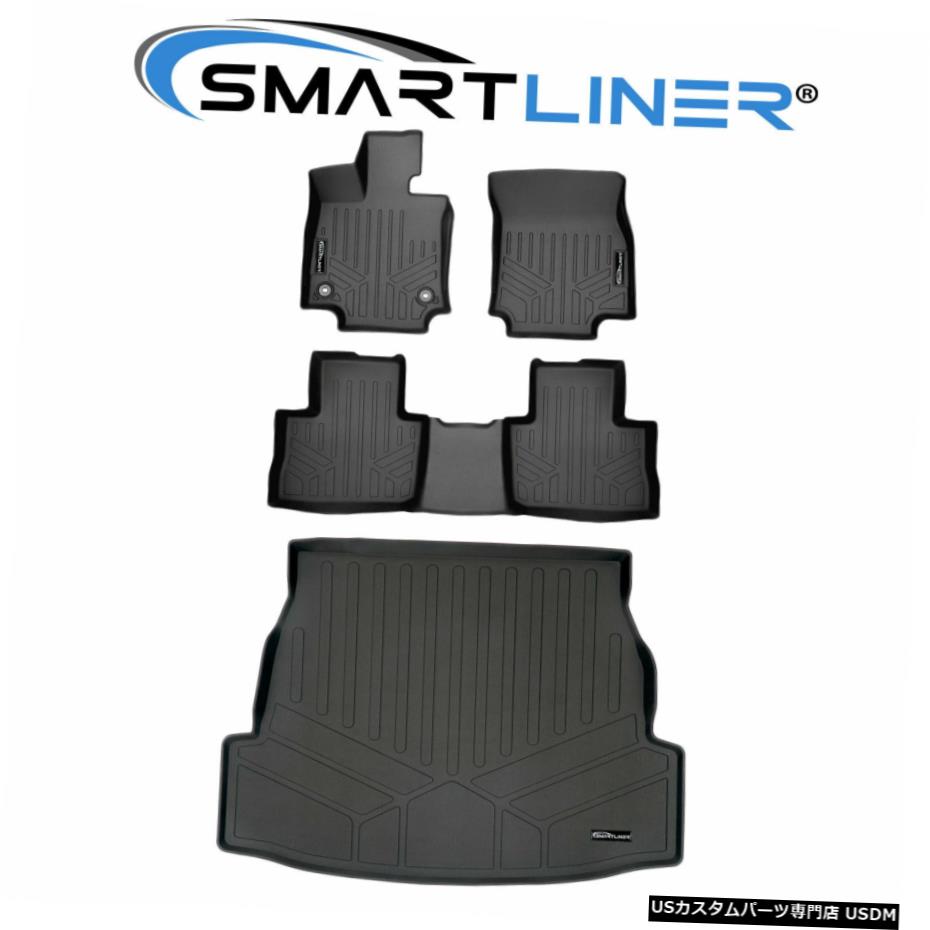 Floor Mat SMARTLINERフロアマットカーゴライナーセット2019-2021トヨタRAV4ハイブリッドなし SMARTLINER Floor Mats Cargo Liner Set Black for 2019-2021 Toyota RAV4 No Hybrid 【並行輸入品】