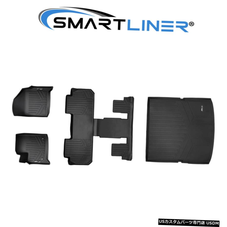 Floor Mat SMARTLINERフロアマットセットと2018-20トラバース用バケットシート付きカーゴライナー SMARTLINER Floor Mats Set And Cargo Liner For 2018-20 Traverse W/ Bucket Seats 【並行輸入品】