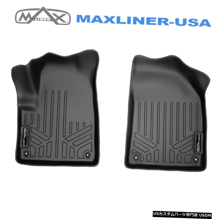 Floor Mat SMARTLINERカスタムフィットブラック1列目フロアマットライナー2014-2021ジープチェロキー SMARTLINER Custom Fit Black 1st Row Floor Mat Liners For 2014-2021 Jeep Cherokee 【並行輸入品】